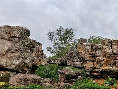 Silathoranam, natural rock arch formation and famous geological landmark in Tirumala, Andhra Pradesh.