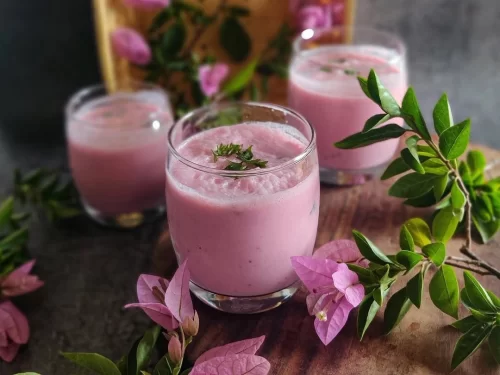 Sol Kadhi is a refreshing coastal drink made with kokum and creamy coconut milk, delicately spiced and served chilled to soothe and aid digestion.
