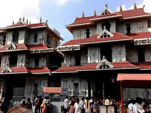Sree Ayyappan Temple, prominent Lord Ayyappa temple in Coimbatore with traditional Kerala-style architecture