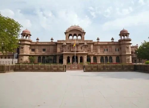 Sri Sadul Museum Bikaner Historic 20th-century royal museum housed in Lallgarh Palace featuring miniature paintings, rare manuscripts, and vintage hunting trophies Rajasthan.