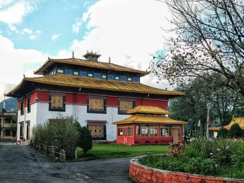 Tsuklakhang Royal Chapel Gangtok Sikkim Buddhist temple complex with traditional Tibetan architecture and monastery grounds