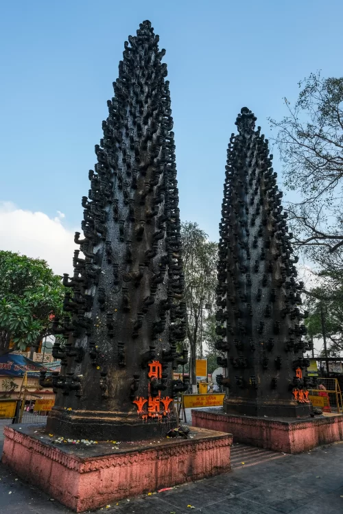 Sacred Trishul sculptures in Ujjain showcasing spiritual heritage and religious significance making it a key attraction for Ujjain pilgrimage tours and Madhya Pradesh tour packages