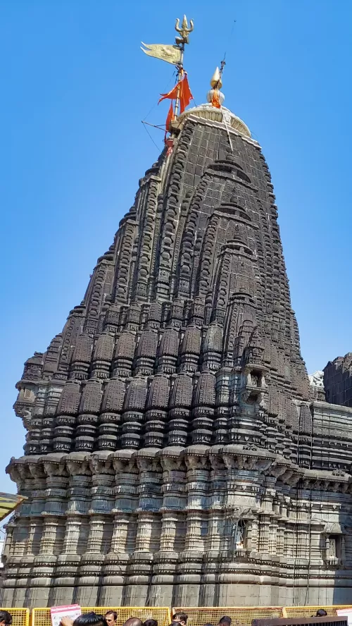 Trimbakeshwar Temple sacred Jyotirlinga Shiva temple with intricate stone architecture in Nashik Maharashtra India Maharashtra tour packages