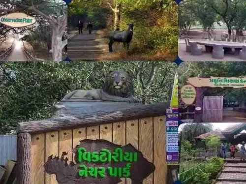 Victoria Nature Park, lush green eco-park in Bhavnagar known for nature trails, wildlife sculptures, and peaceful forest surroundings.