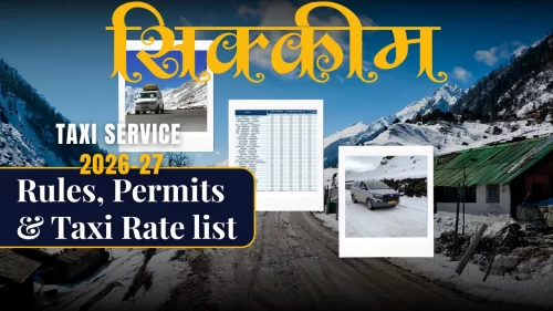 Sikkim taxi permits rules and taxi services system for tourists with travel regulations in Sikkim tour packages