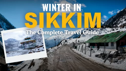 Winter in Sikkim snowy Himalayan roads, mountain landscapes and scenic winter travel views in Sikkim winter tour packages.